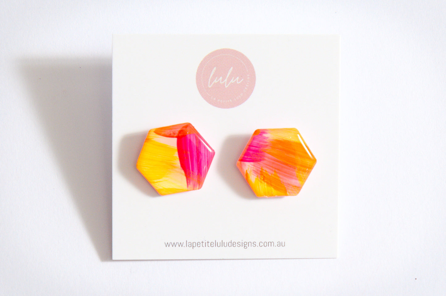 Hexagon Studs | Neon Dreams