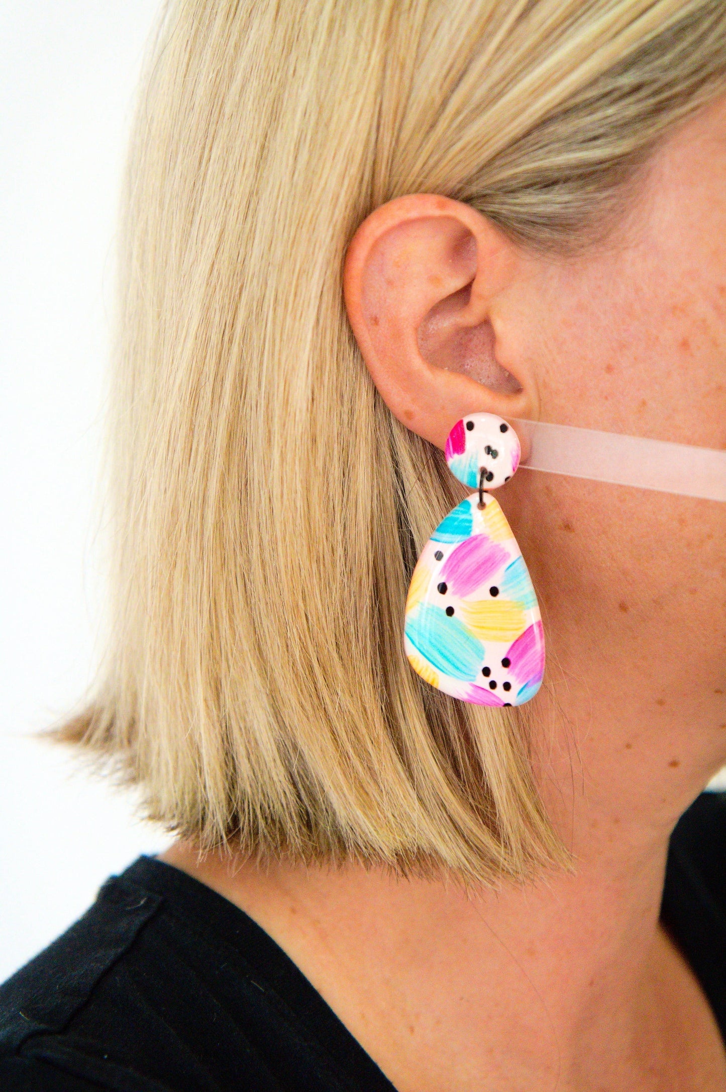 Teardrop Dangle | Speckled