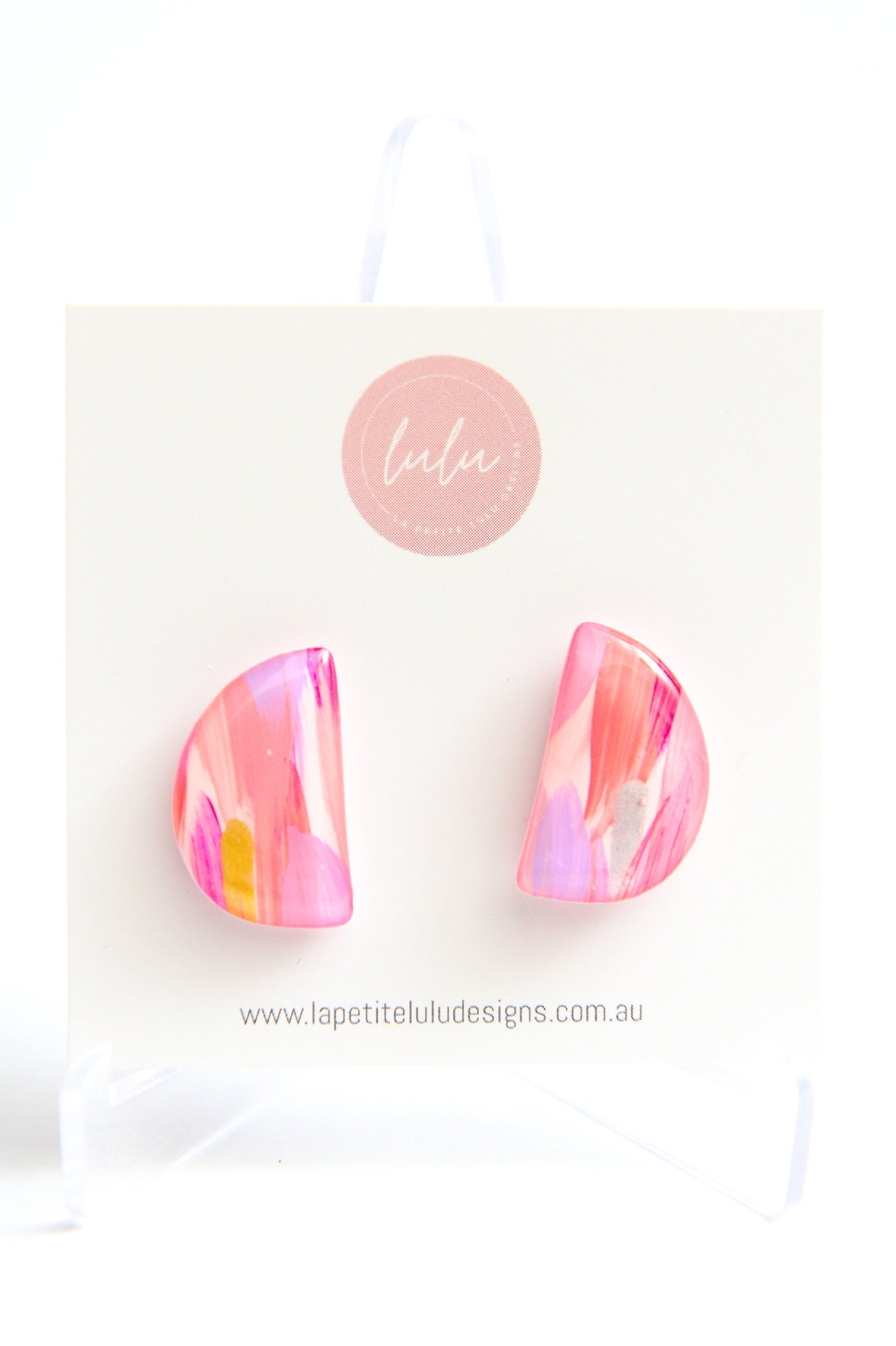 Half Moon Studs | Bubble Gum Army