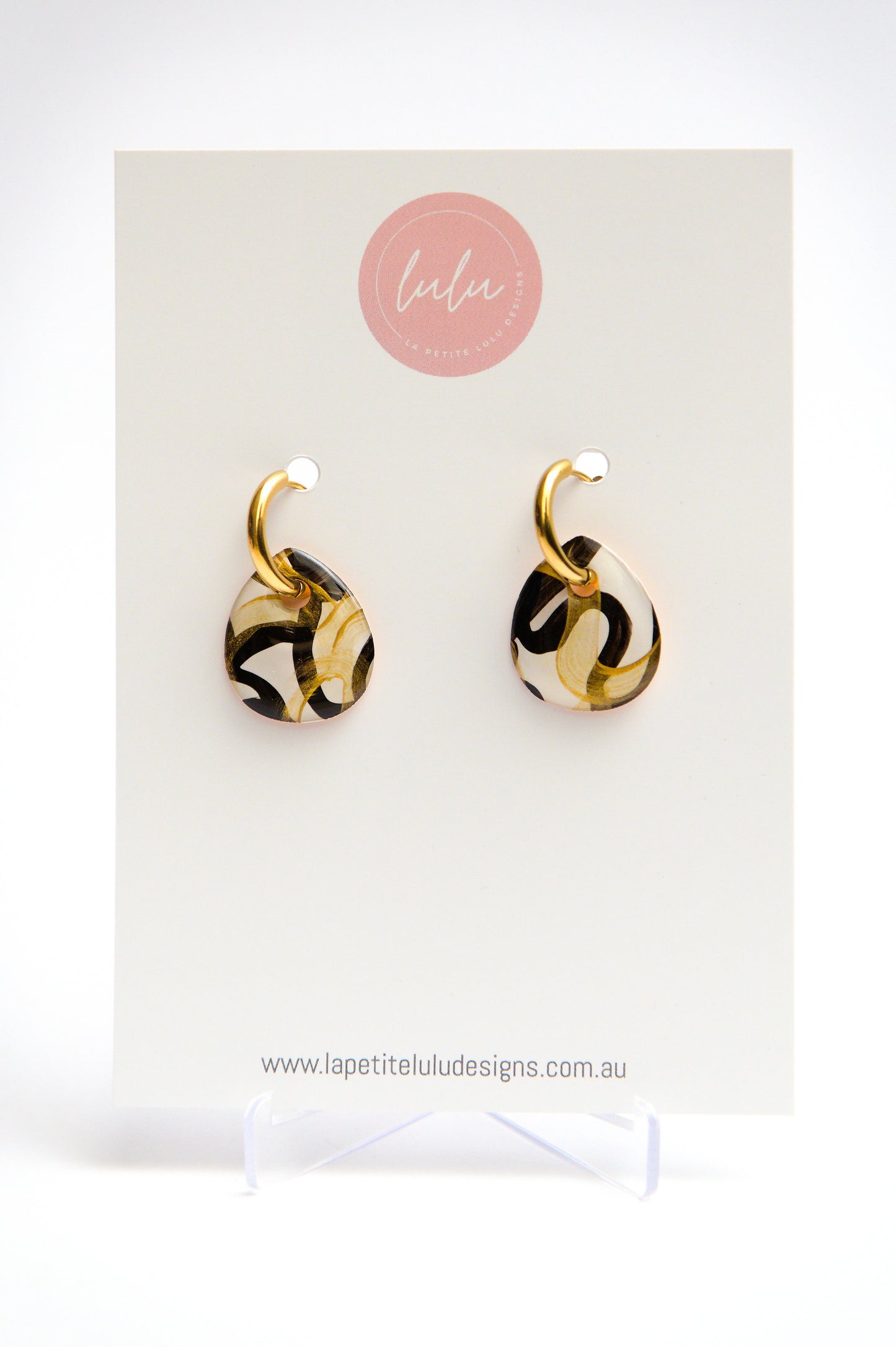 Isabella Huggie Hoops | Noir Twist