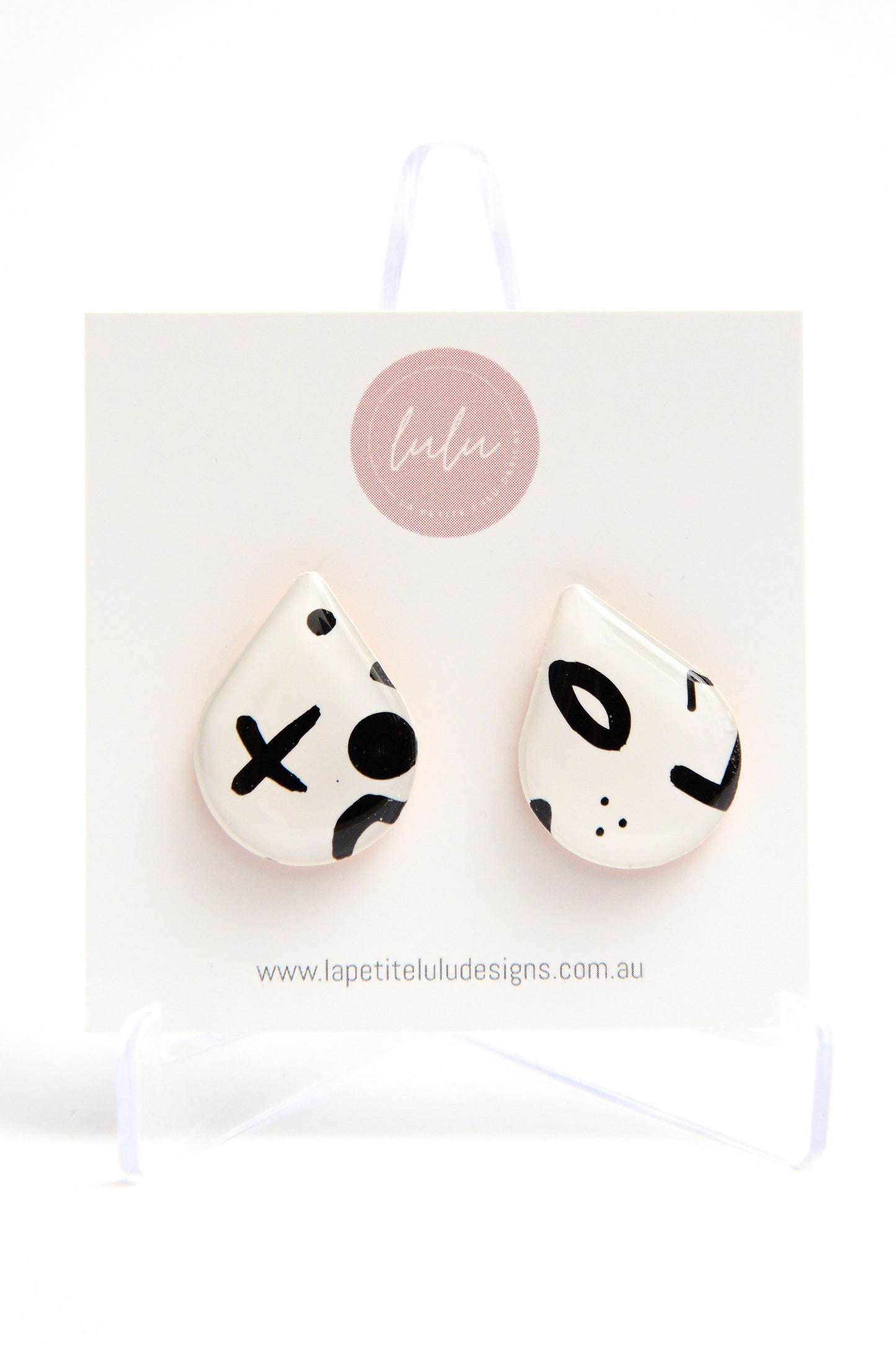Teardrop Studs | Monochrome Moments
