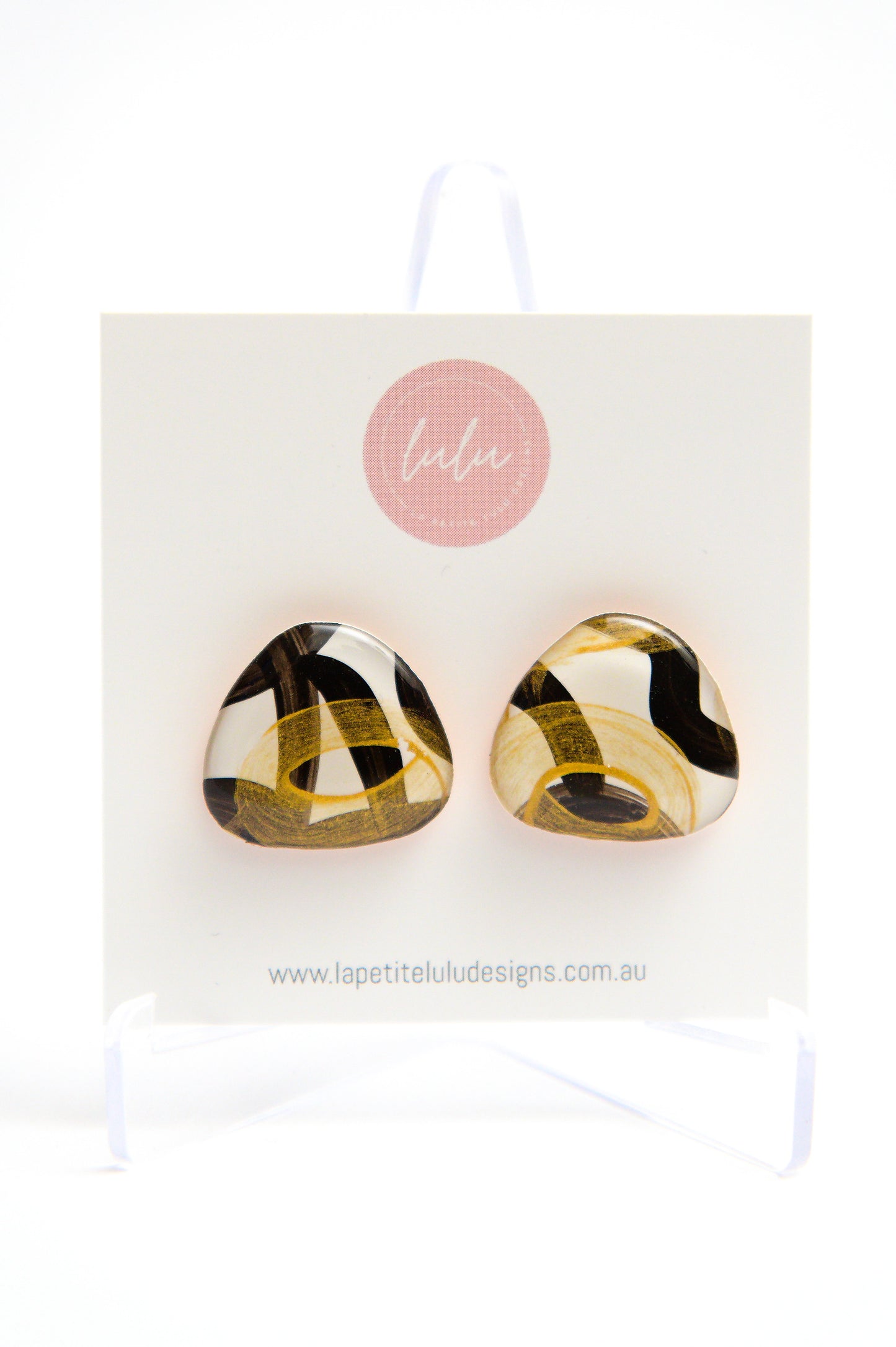 Pebble Studs | Noir Twist