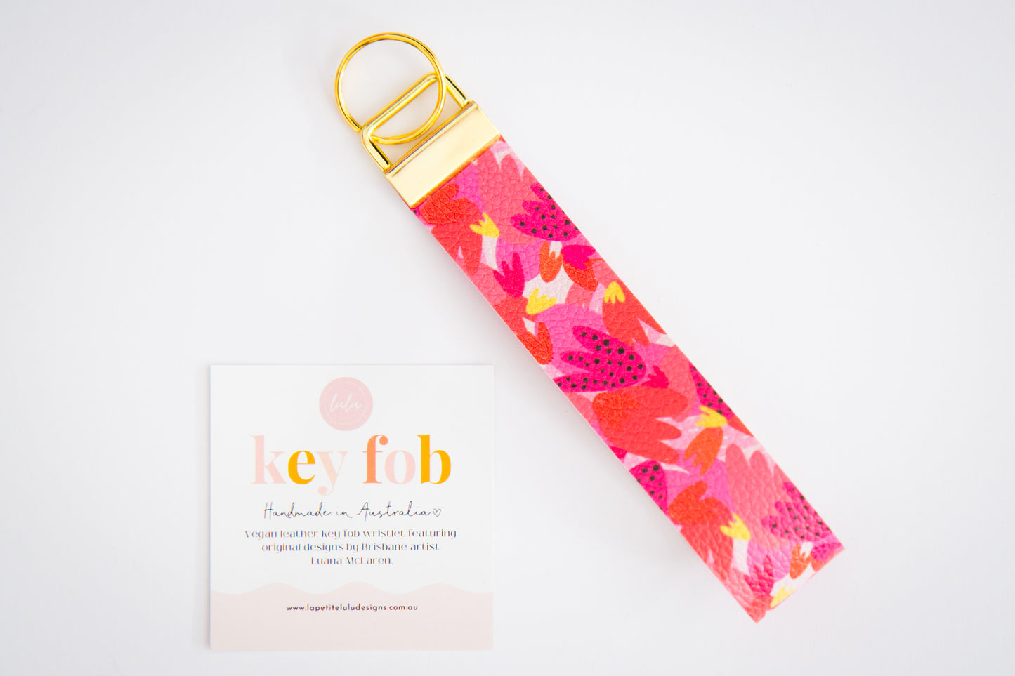 Key Fob Wristlet - Fruit Salad (Gold)