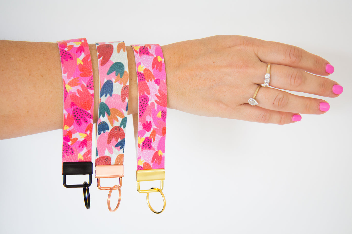 Key Fob Wristlet - Fruit Salad (Gold)