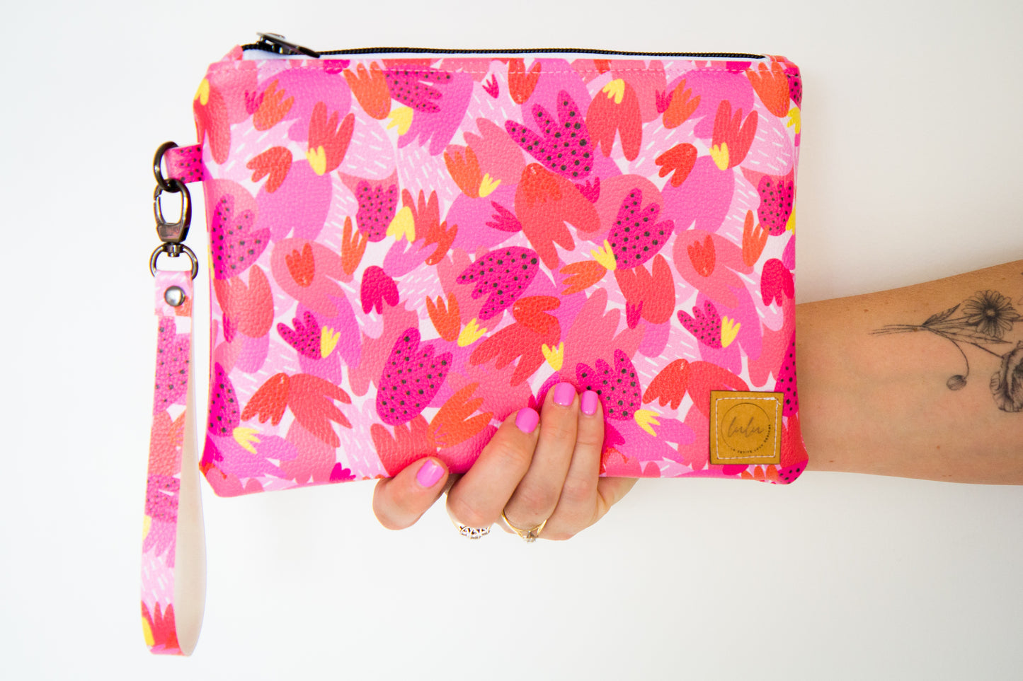 Wristlet Clutch - Fruit Salad (Black)