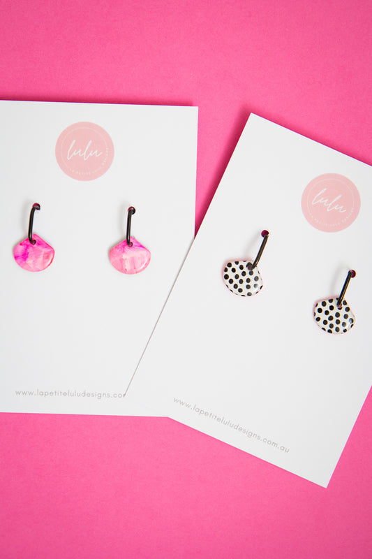 Fleurette Huggie Hoops | Teeny Pop (Reversible)