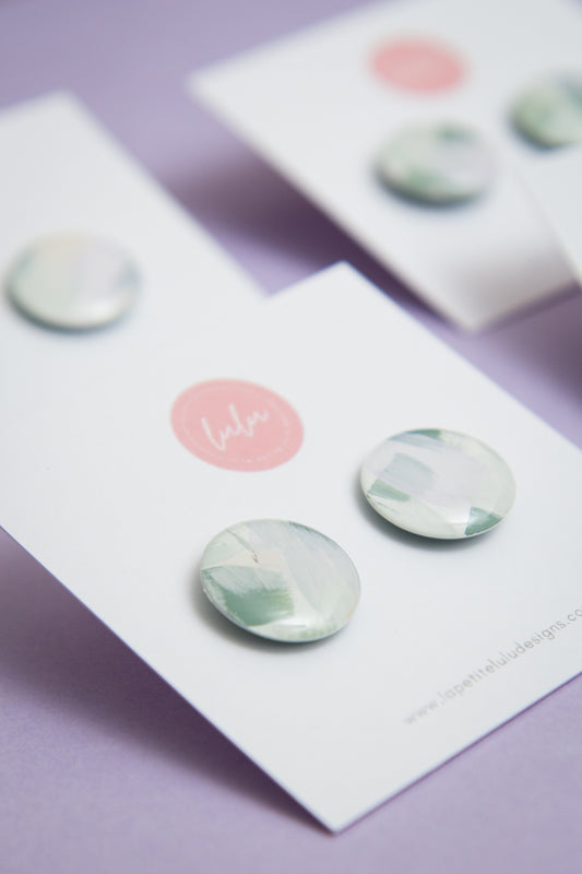 Circle Studs (Regular) | Kindled Sage