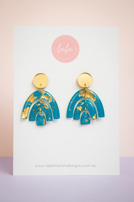 Arcadia Dangle | Gilded Glow (Teal)