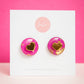 Circle Statement Studs | Gilded Glow (Pink)