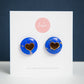 Circle Statement Studs | Gilded Glow (Blue)