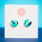 Circle Studs (Midi) | Bold Brush (Teal)