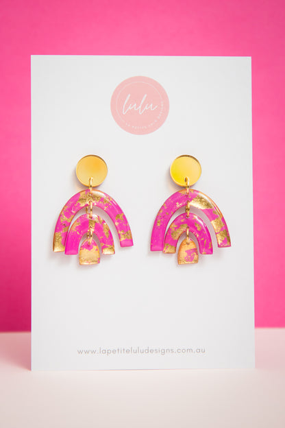 Arcadia Dangle | Gilded Glow (Pink)