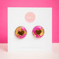 Circle Statement Studs | Gilded Glow (Pink)