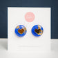 Circle Statement Studs | Gilded Glow (Blue)