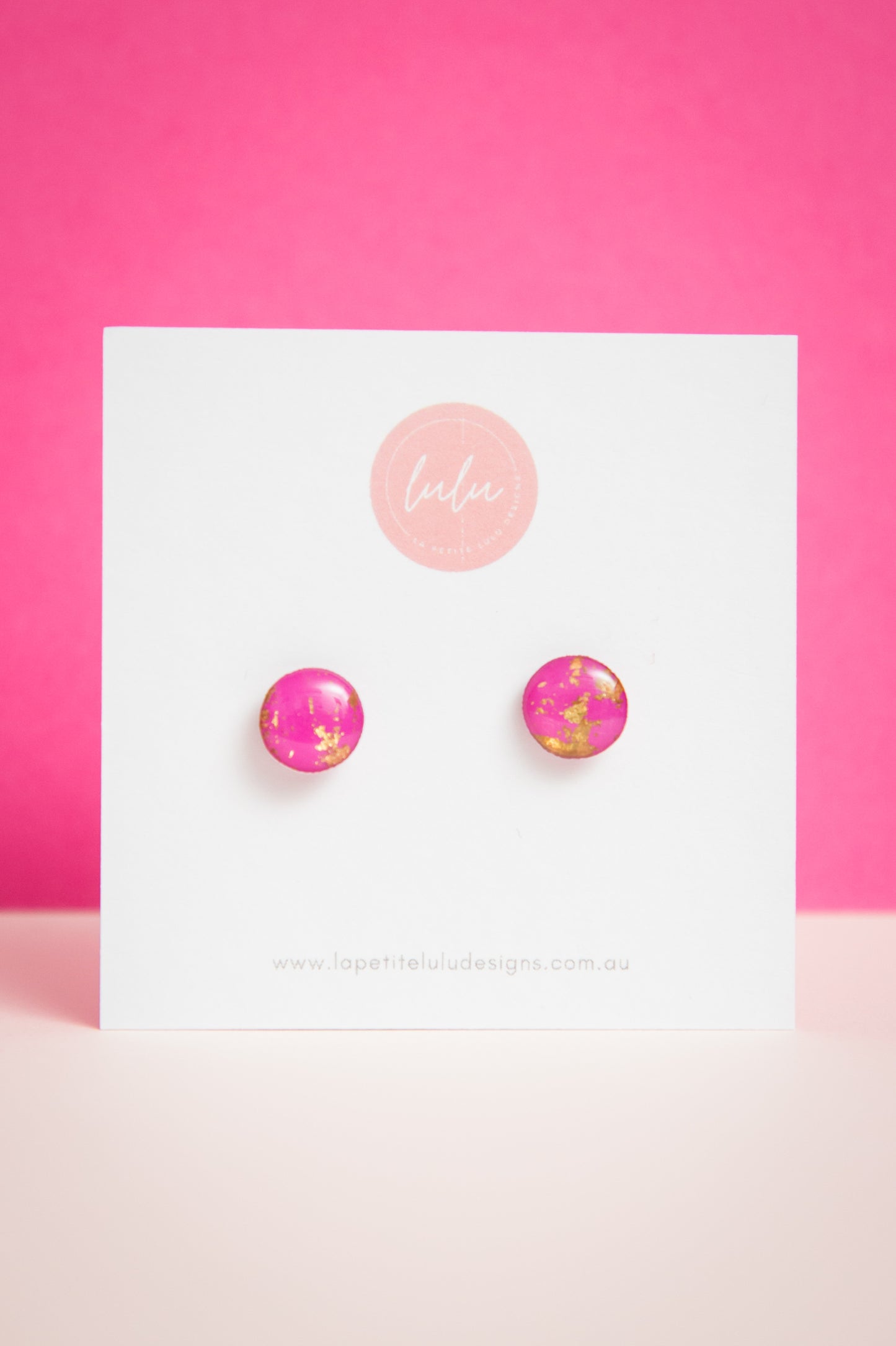 Circle Studs (Petite) | Gilded Glow (Pink)