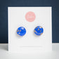 Circle Studs (Midi) | Gilded Glow (Blue)