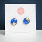 Circle Studs (Midi) | Gilded Glow (Blue)