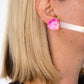 Pebble Studs | Neon Abstract Gingham (Black)