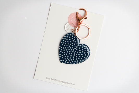 Heart Key Ring | Speckled