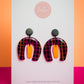 Neon Abstract Gingham Rainbows | Black