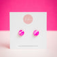 Circle Studs (petite) | Pink Passion