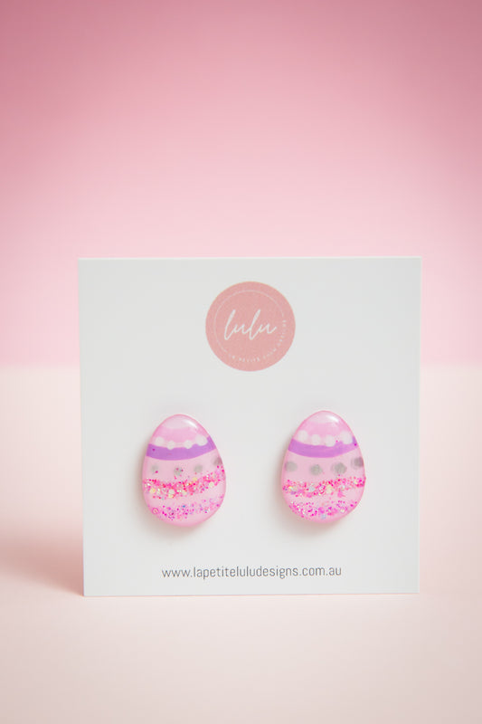 SALE Easter Egg Studs | Pastel Pink