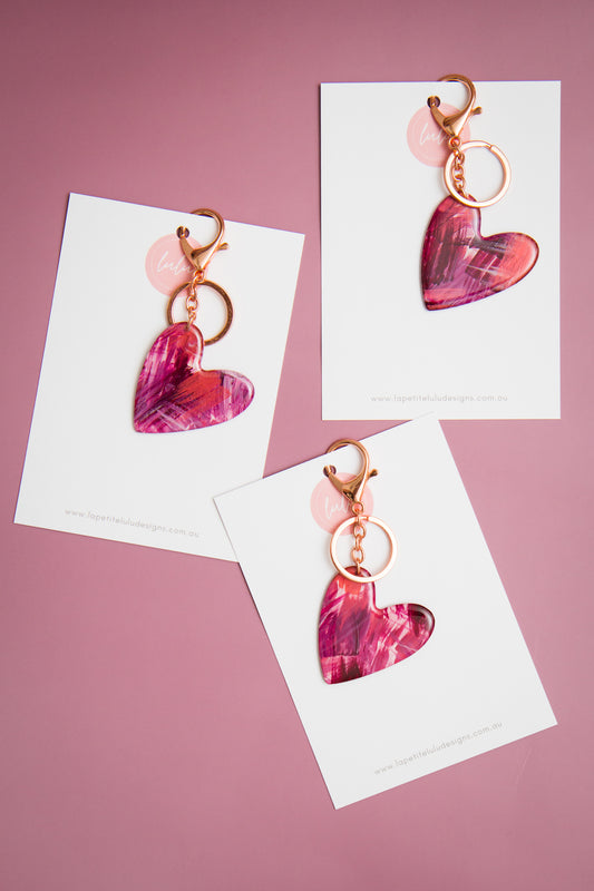 Heart Key Ring | Blush & Burnish