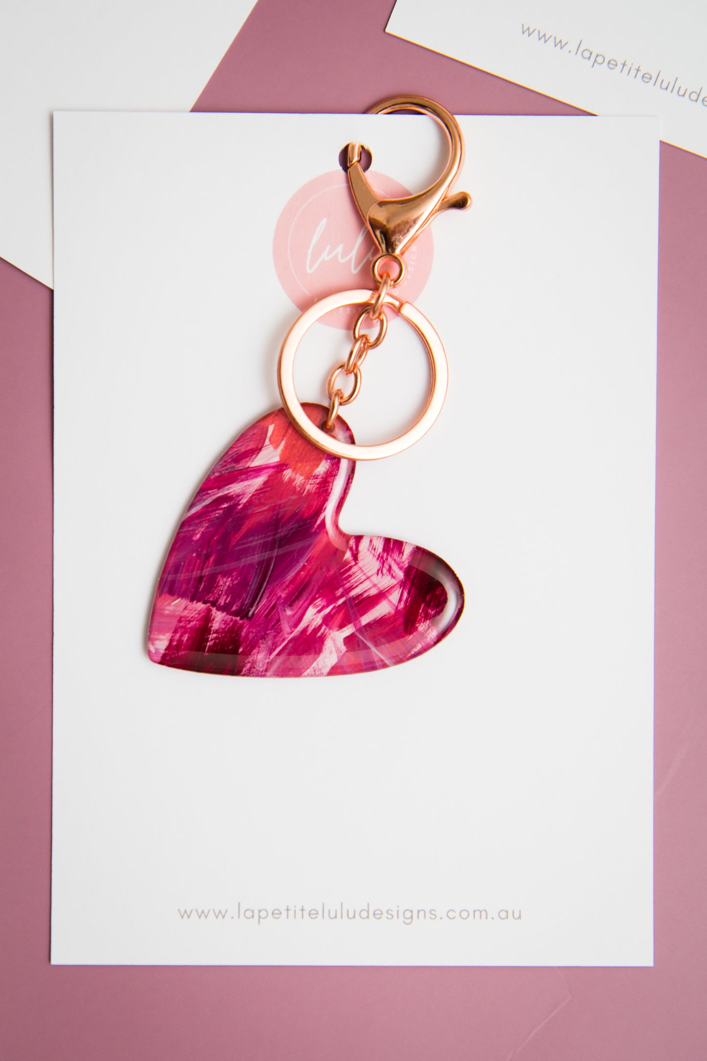 Heart Key Ring | Blush & Burnish