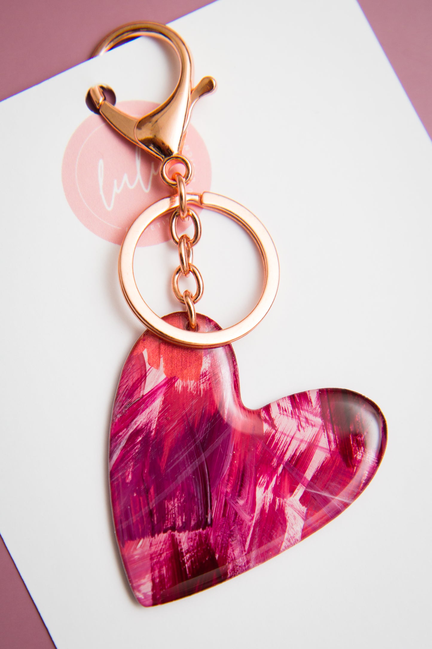 Heart Key Ring | Blush & Burnish