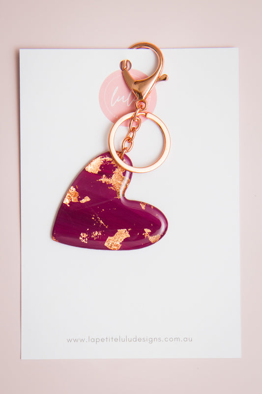 Heart Key Ring | Velvet Ember