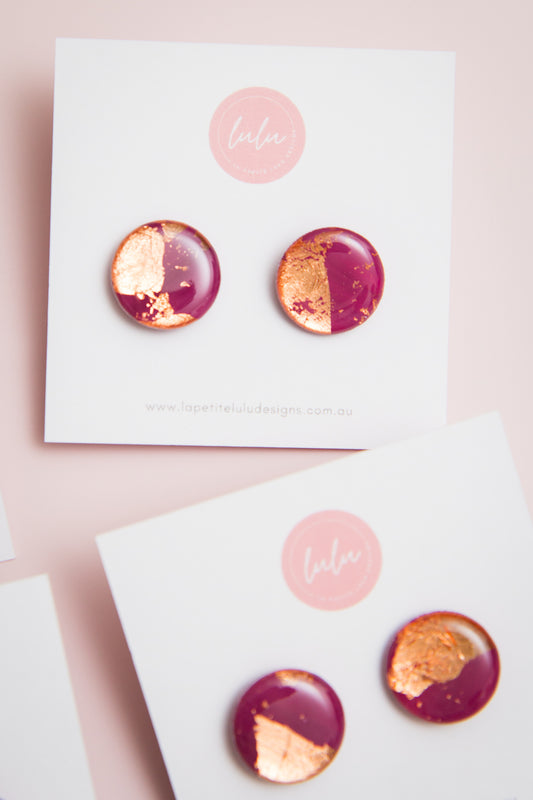 Circle Studs (Regular) | Velvet Ember