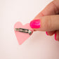 Mini Heart Brooch | Bubblegum (Guava)