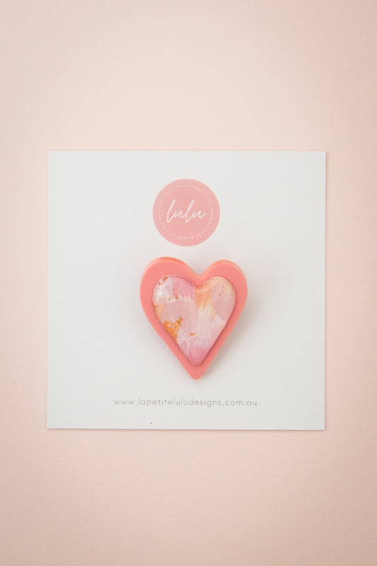 Mini Heart Brooch | Blushlight