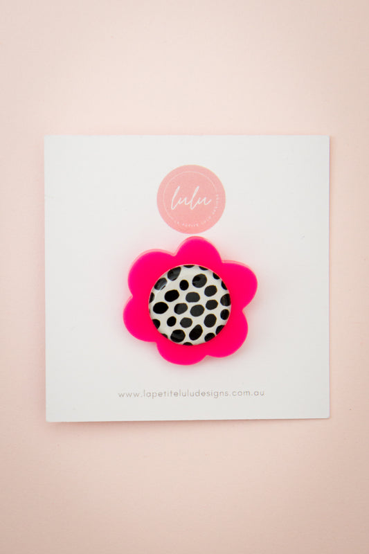 Mini Flower Brooch | Cookies & Cream