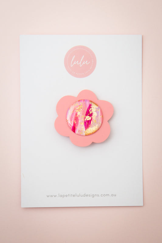 Flower Brooch | Bubblegum (Guava)