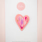 Heart Brooch | Bubblegum (Guava)