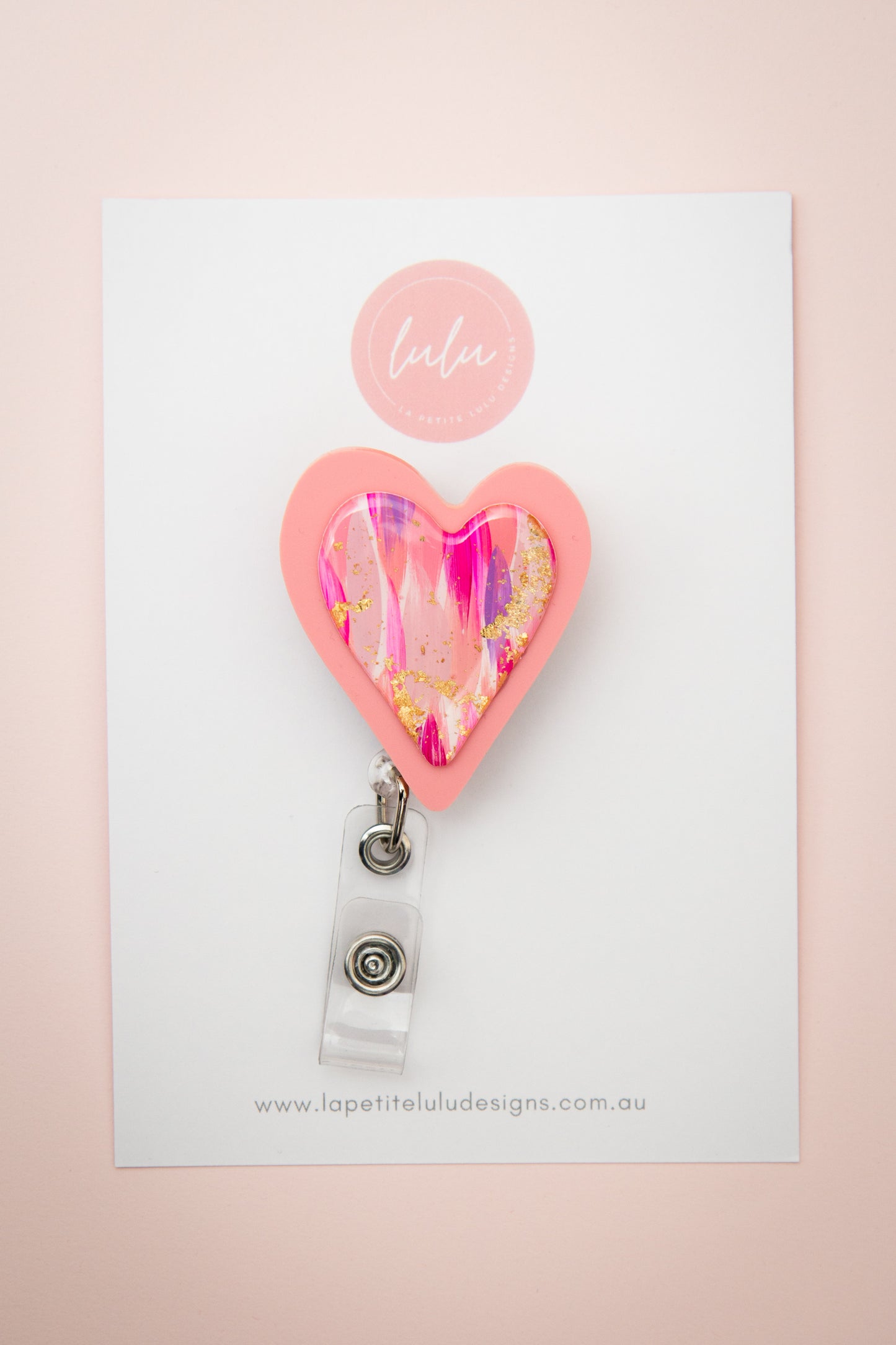 Heart Badge Reel | Bubblegum (Guava)