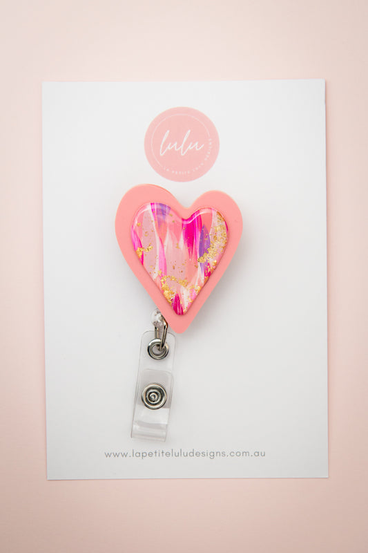 Heart Badge Reel | Bubblegum (Guava)