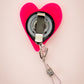 Heart Badge Reel | Frosted Berry