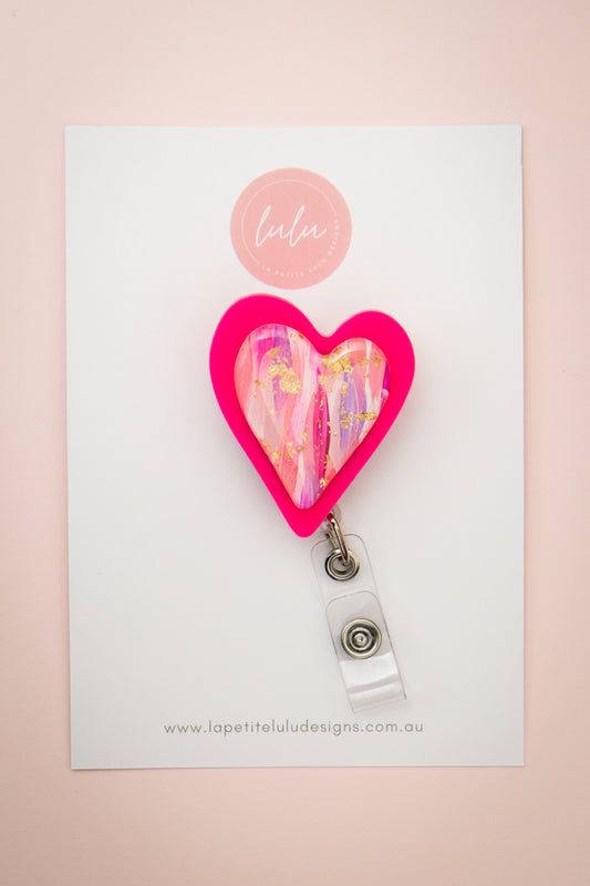 Heart Badge Reel | Bubblegum (Hot Pink)