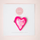 Mini Heart Brooch | Frosted Berry