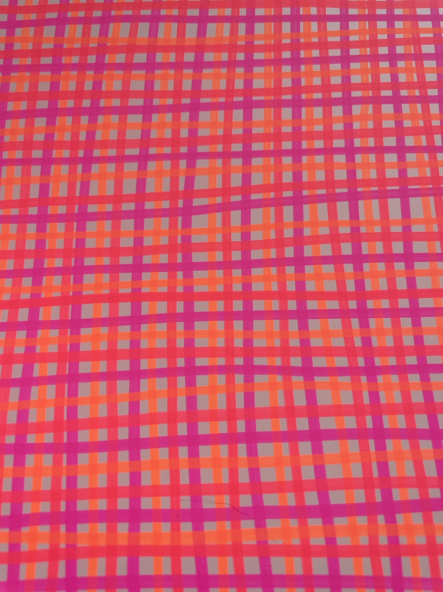 Neon Abstract Gingham Rainbows
