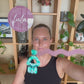 Jellyfish Dangle | Bold Brush (Teal)